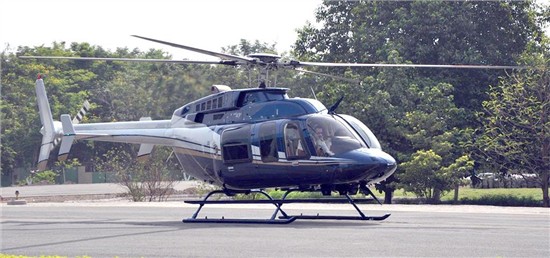 Helicopter Bell 407 Serial 53843 Register VT-JIB N332AB C-FUIH used by India Fly Safe Aviation ,Bell Helicopter ,Bell Helicopter Canada. Built 2008. Aircraft history and location