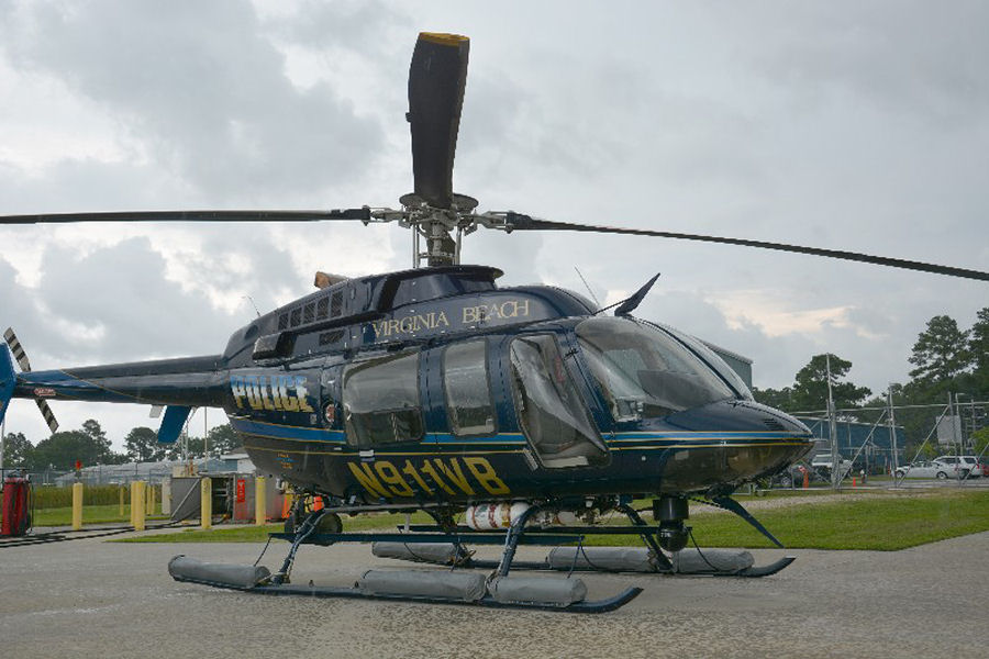 Helicopter Bell 407 Serial 53781 Register N2191 N911VB used by GM Leasing ,Arrow Aviation ,VBPD (Virginia Beach Police Department). Built 2007. Aircraft history and location