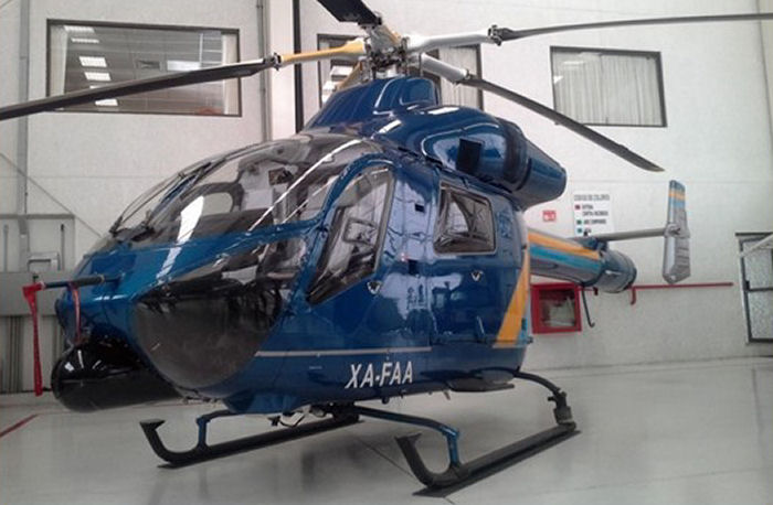 Helicopter McDonnell Douglas MD900 Explorer Serial 900/00010 Register 9010 N555WA N9208V XA-FAA used by US Coast Guard Eastern Atlantic Helicopters marinen (swedish navy). Built 1995. Aircraft history and location