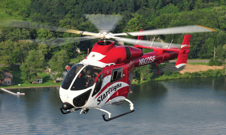Helicopter McDonnell Douglas MD900 Explorer Serial 900/00022 Register N922SF N900LF N900LJ N9118A used by CCSO (Chautauqua County Sheriff’s Office) ,Allegheny (Allegheny Health Network LifeFlight). Built 1995. Aircraft history and location