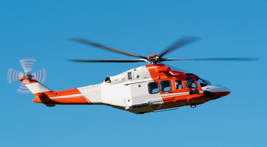 Helicopter AgustaWestland AW139 Serial 31836 Register M-CSTL I-EASG used by Castle Air ,Shanghai Zenisun Investment Group ,AgustaWestland Italy. Built 2020. Aircraft history and location