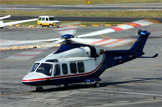 Helicopter AgustaWestland AW139 Serial 31062 Register EC-MLK ZS-HHL ZS-RPM ZS-VDM used by Hélity Copter Airlines. Built 2006. Aircraft history and location