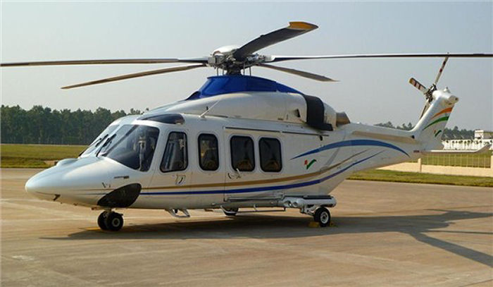 Helicopter AgustaWestland AW139 Serial 31285 Register VT-JSA used by India Fly Safe Aviation. Built 2010. Aircraft history and location