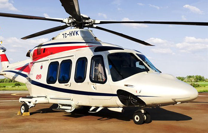 Helicopter AgustaWestland AW139 Serial 31466 Register TC-HVK. Built 2013. Aircraft history and location