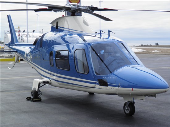 Helicopter AgustaWestland AW109E Power Serial 11157 Register N109BM N132H N1QJ used by AgustaWestland Philadelphia (AgustaWestland USA). Built 2002. Aircraft history and location