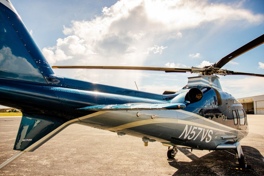 Helicopter AgustaWestland AW109E Power Serial 11677 Register N57VS PK-VPU YV272T. Built 2006. Aircraft history