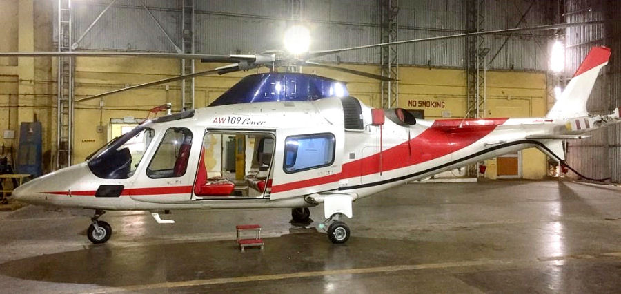 Helicopter AgustaWestland AW109E Power Serial 11737 Register VT-OSC. Built 2008. Aircraft history and location