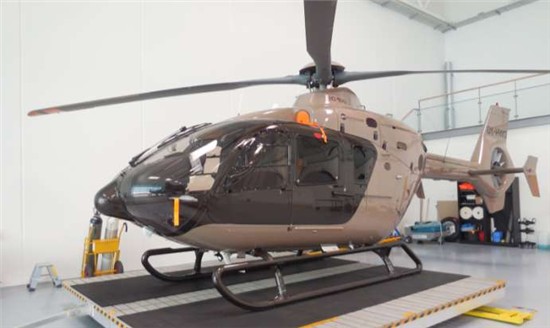 Helicopter Eurocopter EC135P2+ Serial 0905 Register OY-HWO. Built 2010. Aircraft history and location