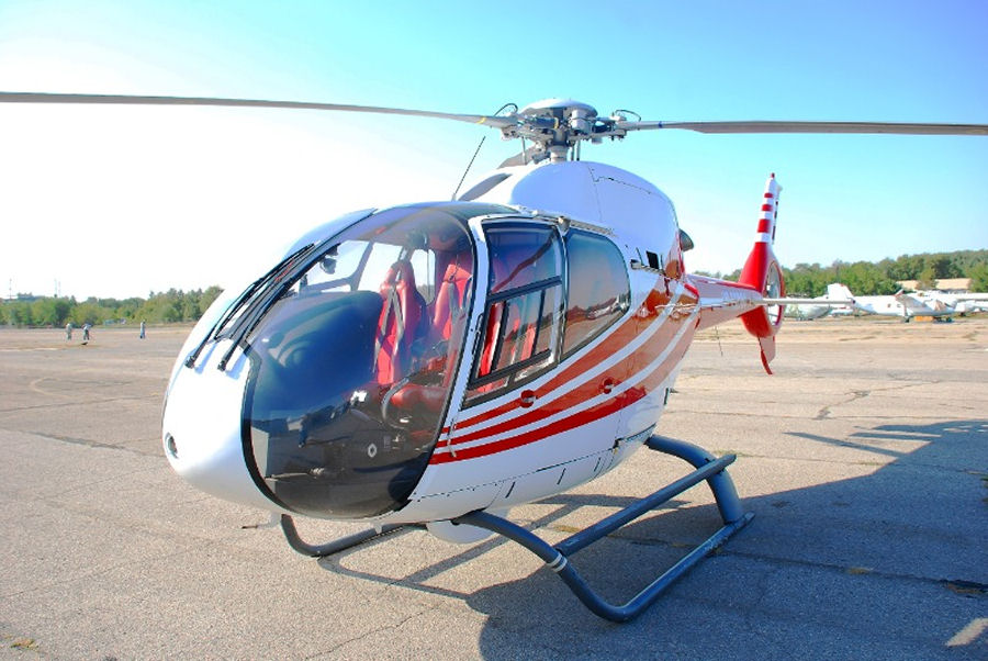 Helicopter Eurocopter EC120B Serial 1301 Register D-HJMB UN-LA-125 UP-EC004. Built 2002. Aircraft history