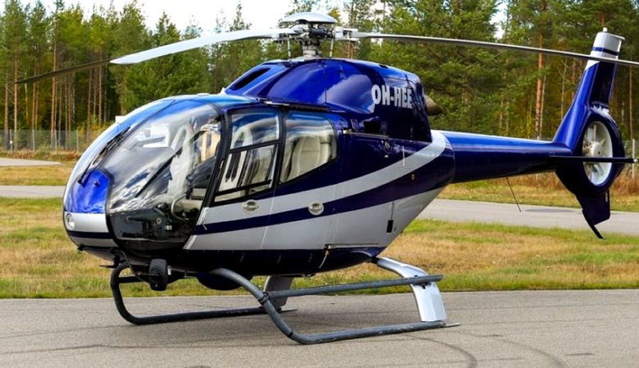 Helicopter Eurocopter EC120B Serial 1284 Register OH-HEE SE-JIL N750PG. Built 2002. Aircraft history and location