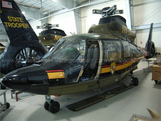 Helicopter Aerospatiale SA365N1 Dauphin 2 Serial 6330 Register N97MD used by McDermott Aviation ,Bank Of Utah ,MSP (Maryland State Police). Built 1989. Aircraft history and location