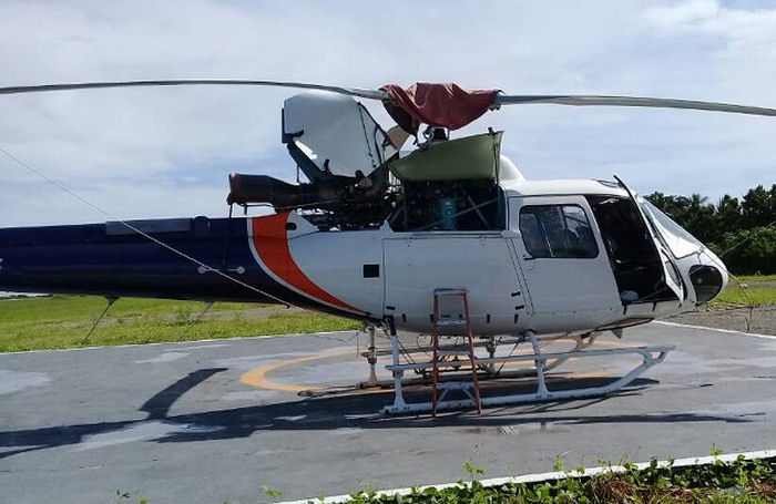 Helicopter Eurocopter AS350B3 Ecureuil Serial 3374 Register P2-HCL PK-FUC SE-JFO used by Cassel Aero. Built 2000. Aircraft history