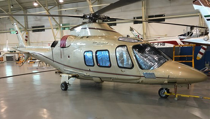 Helicopter AgustaWestland AW109S Grand Serial 22019 Register A6-MSM G-NWAR used by Falcon Aviation Services FAS. Built 2006. Aircraft history and location