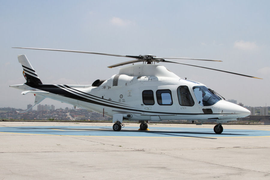 Helicopter AgustaWestland AW109S Grand Serial 22183 Register PP-SUN. Built 2011. Aircraft history and location