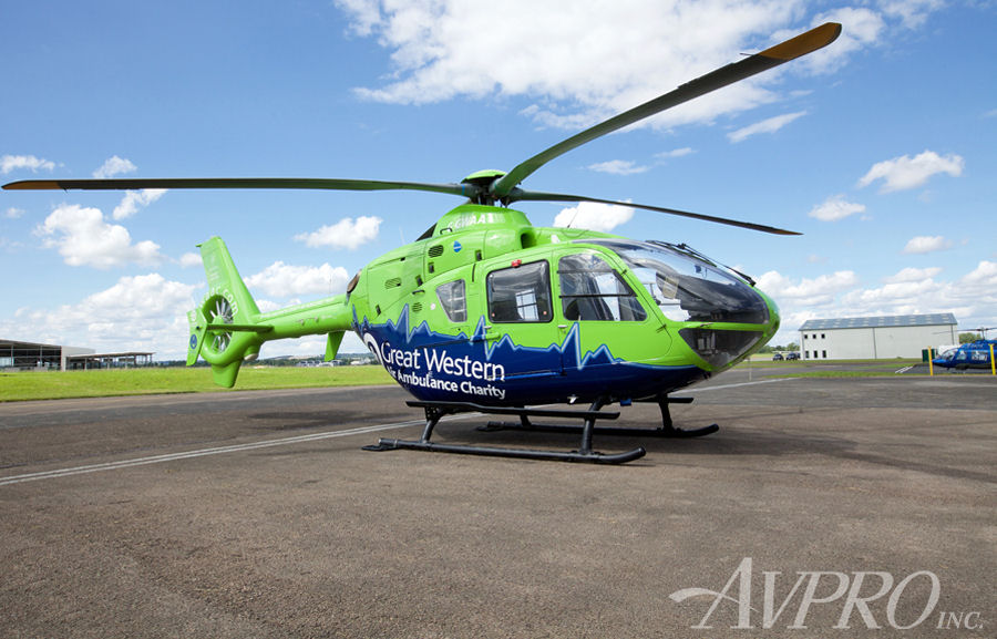 Helicopter Eurocopter EC135T1 Serial 0174 Register OE-XXR F-HBBK G-WMAS G-GWAA used by SHS (Schider Helicopter Service) ,SAMU (Emergency Medical Assistance Service ) ,Babcock International Babcock ,UK Air Ambulances GWAAC (Great Western Air Ambulance) ,Bond Aviation Group ,HIOWAA (Hampshire and Isle of Wight Air Ambulance) ,MAAC (Midlands Air Ambulance). Built 2001. Aircraft history and location