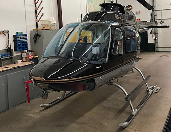 Helicopter Bell 206B-3 Jet Ranger Serial 2356 Register C-GNLB used by Newfoundland Helicopters ,Canadian Helicopters Ltd. Built 1978. Aircraft history and location