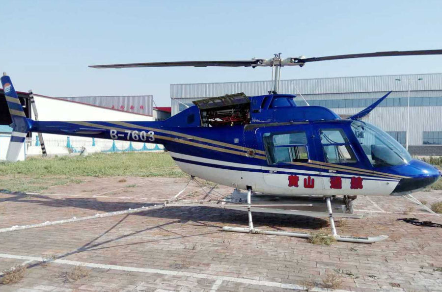 Helicopter Bell 206B-3 Jet Ranger Serial 4368 Register B-7603 N368SJ H8-05/38 N8056H used by Turbines Ltd ,Royal Thai Air Force ,Bell Helicopter. Built 1995. Aircraft history and location