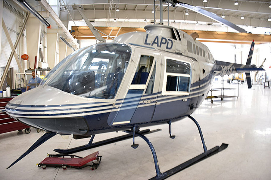 Helicopter Bell 206B-3 Jet Ranger Serial 3956 Register N211LA N3203P used by LAPD (Los Angeles Police Department) ,Bell Helicopter. Built 1987. Aircraft history and location