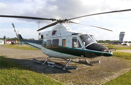 Helicopter Bell 412SP Serial 33154 Register PT-HUJ N3205L used by Líder Aviação Lider (Lider Taxi Aereo). Built 1988. Aircraft history and location