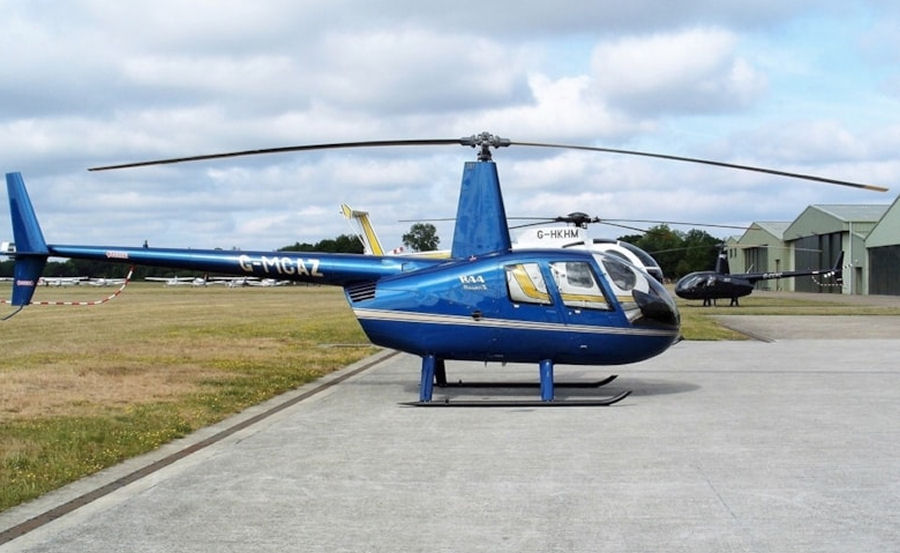 Helicopter Robinson R44 Raven II Serial 13785 Register G-MCAZ used by Heli Air Ltd. Built 2015. Aircraft history and location