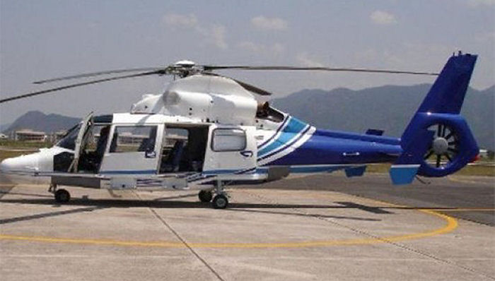 Helicopter Eurocopter AS365N3 Dauphin 2 Serial 6687 Register ARC-251 CS-HIO PR-HJR F-WQVD used by Armada Nacional de Colombia (Colombian Navy) ,OMNI Aviação OHI (OMNI Aviation Group) ,Omni Taxi Aereo OTA ,Eurocopter France. Built 2004. Aircraft history and location