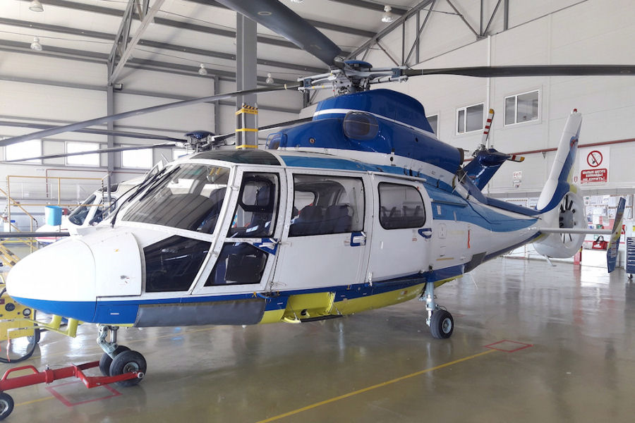 Helicopter Eurocopter AS365N3 Dauphin 2 Serial 6743 Register UP-AS101 UN-E6502 used by Euro-Asia Air JSC ,United Nations UNHAS. Built 2006. Aircraft history and location