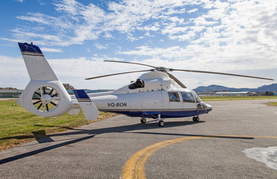 Helicopter Eurocopter AS365N3 Dauphin 2 Serial 6770 Register 9M-TSN VQ-BON. Built 2007. Aircraft history