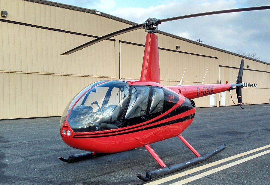 Helicopter Robinson R44 Serial 0907 Register C-GXDC N144SC. Built 2000. Aircraft history and location