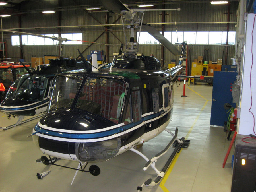 Helicopter Bell 205A-1 Serial 30099 Register C-FZTK CF-ZTK used by Maple Leaf Helicopters. Built 1971. Aircraft history and location