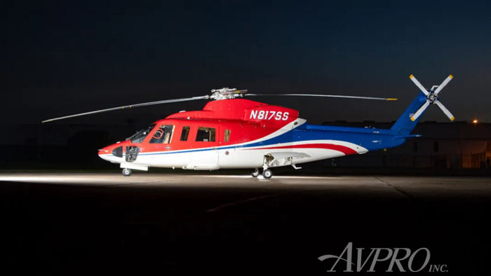 Helicopter Sikorsky S-76C Serial 760620 Register N817SS used by TVPX. Built 2006. Aircraft history and location
