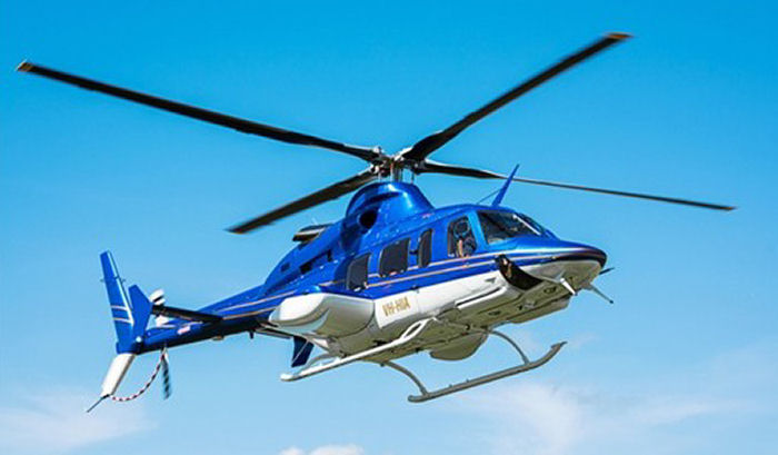 Helicopter Bell 430 Serial 49027 Register N7215J PK-URY VH-HIA used by Bell Helicopter Mackay Helicopters. Built 1997. Aircraft history