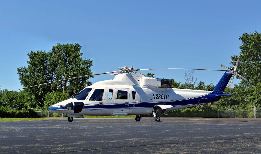 Helicopter Sikorsky S-76B Serial 760344 Register N280TR N76UP used by TVPX. Built 1988. Aircraft history and location