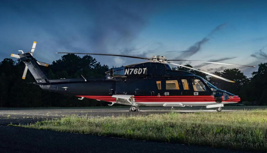 Helicopter Sikorsky S-76B Serial 760351 Register N76DT N99DU N99DQ N803MN N803MK N422MK JA9951 used by Trump Airlines. Built 1989. Aircraft history and location