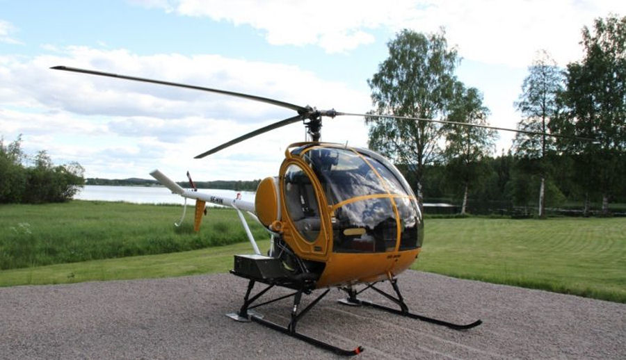 Helicopter Hughes 269C / 300 Serial 1280749 Register SE-HIN. Built 1978. Aircraft history and location