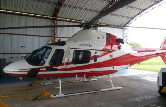 Helicopter AgustaWestland AW119Ke Koala Serial 14747 Register HK-4697 N343SH used by Helicol. Built 2009. Aircraft history and location