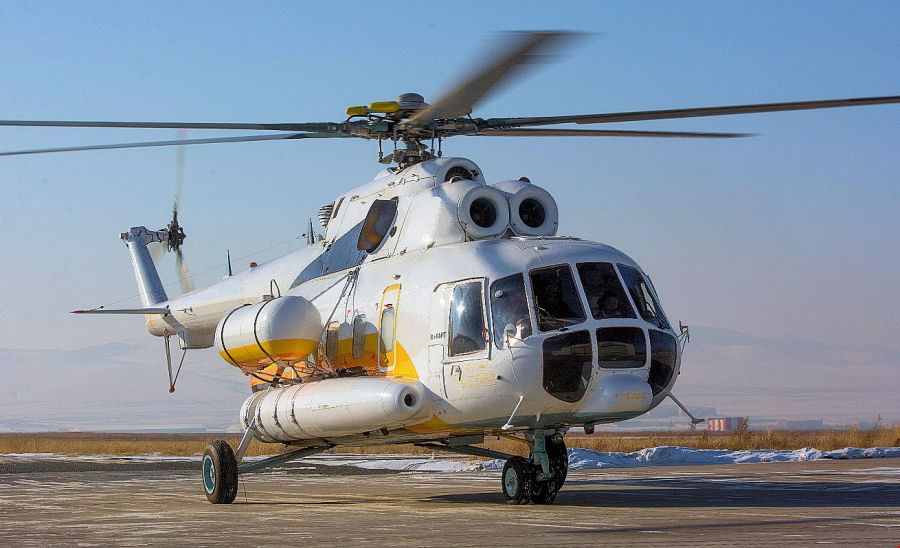Helicopter Mil Mi-8AMT Serial 00496114709U Register JU-6600. Built 2011. Aircraft history and location