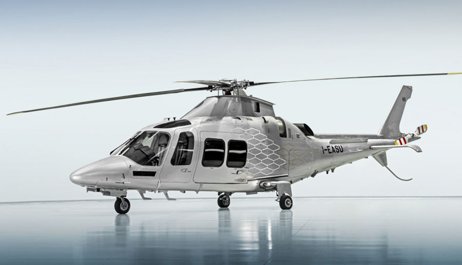 Helicopter AgustaWestland AW109SP GrandNew Serial 22365 Register I-EASU YV629T used by AgustaWestland Italy. Built 2017. Aircraft history