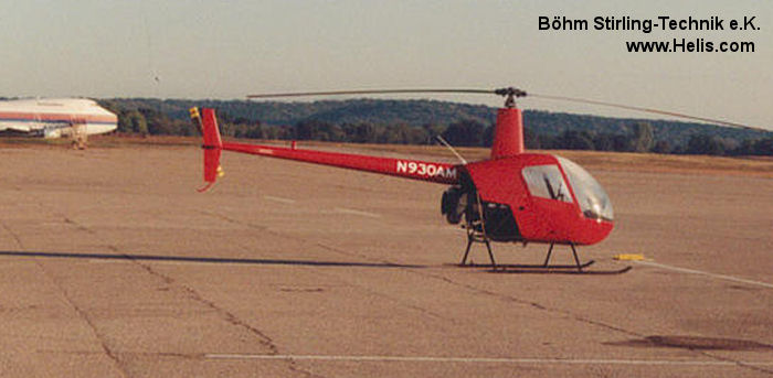 Helicopter Robinson R22 Alpha Serial 0351 Register N930AM. Built 1984. Aircraft history and location