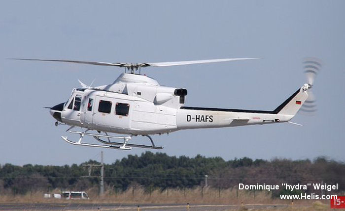 Helicopter Agusta AB412 Serial 25514 Register D-HAFS AF-406 used by Pegasus Aero Group ,Agrarflug Helilift GmbH ,uganda air force. Aircraft history and location
