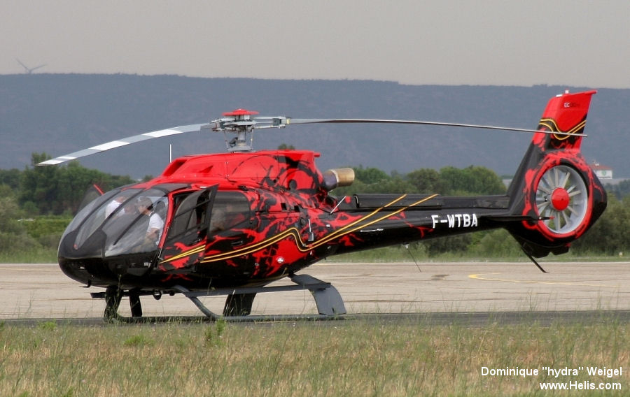 Helicopter Airbus H130 Serial 7985 Register CS-HIL F-WTBA used by Airbus Helicopters France. Aircraft history and location