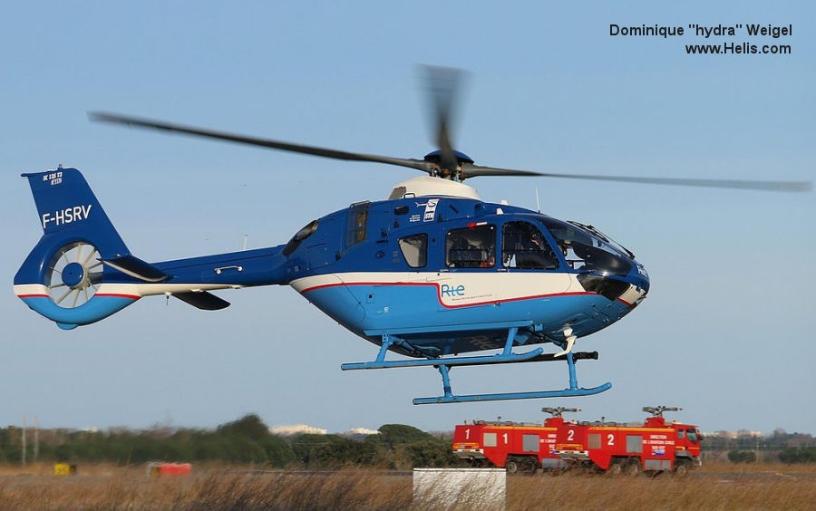 Helicopter Airbus Helicopters H135 / EC135T3 Serial 1176 Register F-HSRV used by Airtelis. Built 2015. Aircraft history and location