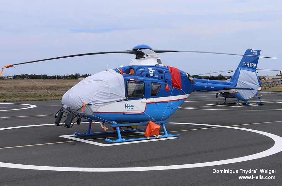 Helicopter Airbus Helicopters H135 / EC135T3 Serial 1182 Register F-HTRV used by Airtelis. Built 2015. Aircraft history and location