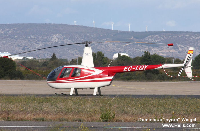 Helicopter Robinson R44 Raven Serial 1522 Register EC-LQY CS-HHT EI-DZI G-CDLX used by Heli Air Ltd. Built 2005. Aircraft history and location