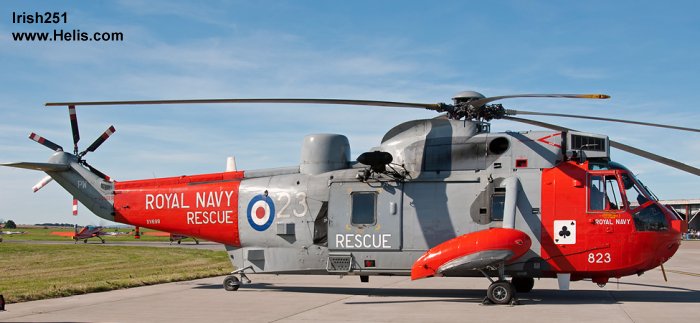 Helicopter Westland Sea King HAS.1 Serial wa 670 Register XV699 used by Vector Aerospace ,Fleet Air Arm RN (Royal Navy). Built 1971. Aircraft history and location