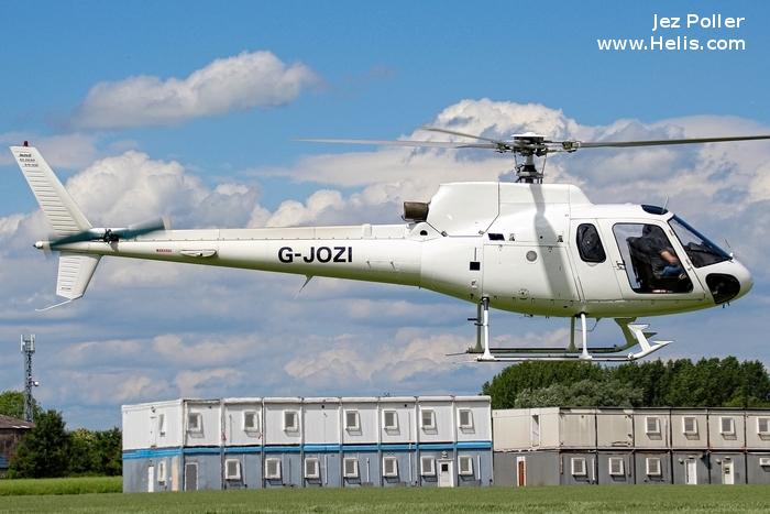 Helicopter Aerospatiale AS350D Astar Serial 1456 Register G-JOZI 9M-RSQ 9M-HMB N140EH N5791R used by Helistar ,solaire helicopters ,ERA Helicopters. Built 1981. Aircraft history and location