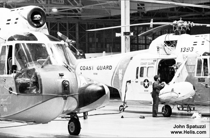 Helicopter Sikorsky HH-52A Sea Guard Serial 62-074 Register 1393 used by US Coast Guard USCG. Built 1964. Aircraft history and location