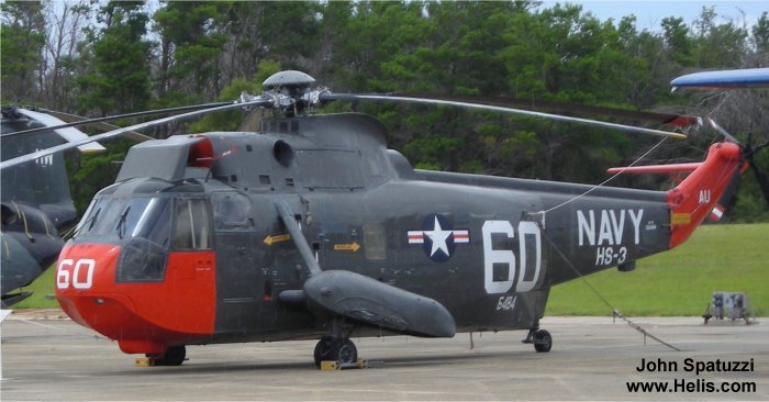 Helicopter Sikorsky SH-3D Sea King Serial 61-430 Register 156484 used by US Navy USN. Aircraft history and location