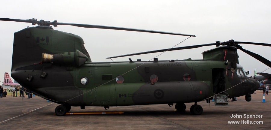 Helicopter Boeing CH-147F Chinook Serial M.2054 Register 147304 used by Canadian Armed Forces. Aircraft history and location