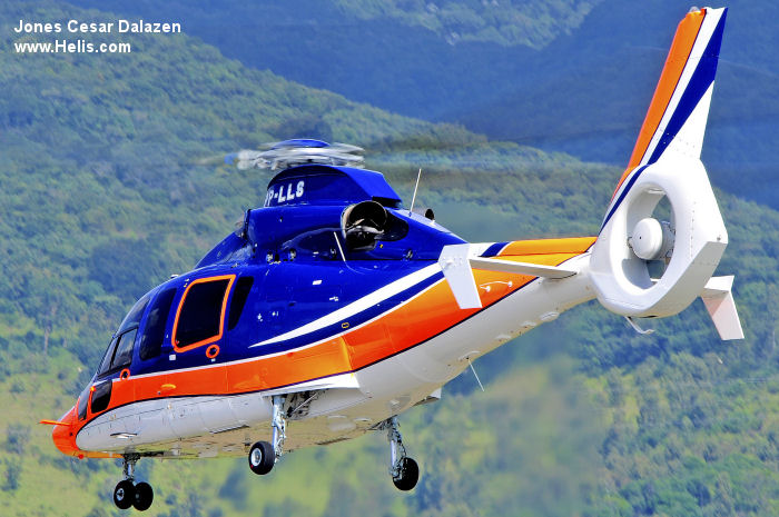 Helicopter Eurocopter EC155B1 Serial 6909 Register PP-LLS. Built 2011. Aircraft history and location