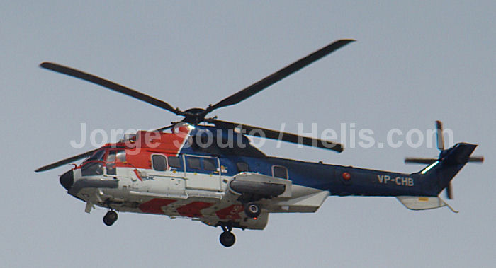 Helicopter Eurocopter AS332L2 Super Puma Serial 2582 Register G-WNSB VP-CHB LN-OHI used by CHC Scotia ,CHC Cayman Islands ,Helikopter Service. Built 2002. Aircraft history and location